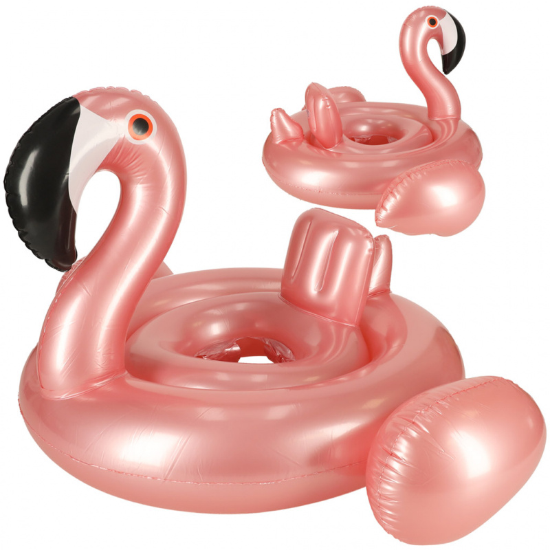 Aga Colac gonflabil cu scaun pentru copii Flamingo
