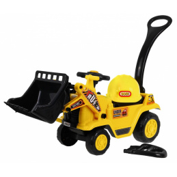 Buldozer de împins pentru copii + Cupă mobilă + Claxon + Compartiment oliță + Cască
