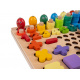 Puzzle din lemn cu peștișori, numere, cercuri ISO 17252