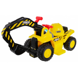 Excavator pe baterii pentru copii Vehicul + Cască + Cupă mobilă + Compartiment de depozitare