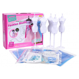 Setul Micului Designer, Materiale Albastre + Accesorii Setul Micului Designer, Materiale Albastre + Accesorii