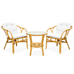 Set mobilier Aga Ratan SITA Maro deschis/Alb Set mobilier Aga Ratan SITA Maro deschis/Alb