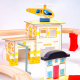 Aga4Kids Set trenuleț din lemn 108 piese pe baterii