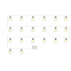 Șir de lumini LED becuri alb cald 20 buc ISO 8623
