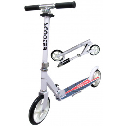 Trotinetă Mare H4 ALBĂ Pliabilă R-Sport roți 200 mm până la 100 kg