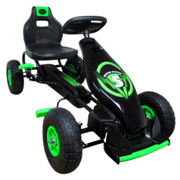 GOKART G8 VERDE, kart pentru copii, roți gonflabile