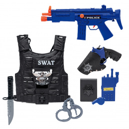 Aga4Kids Vestă de poliție pentru copii cu accesorii